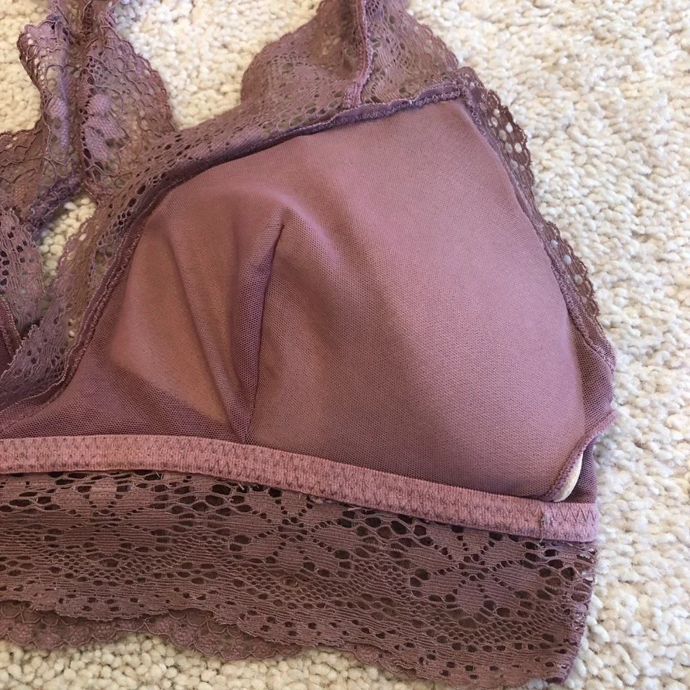 Aerie Racerback Lace Padded Wireless Bralette Size X-Small - Picture 8 of 11
